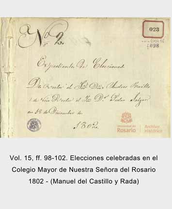 Docuemneto Nombramiento de beca en el Colegio Mayor del Rosario