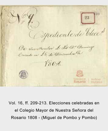 Docuemneto Nombramiento de beca en el Colegio Mayor del Rosario