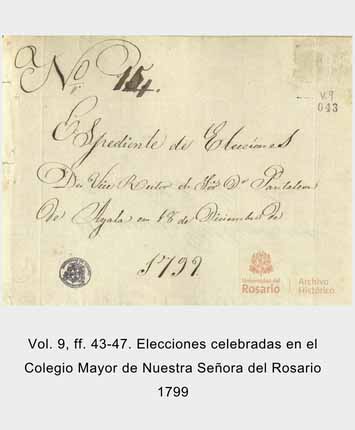 Docuemneto Nombramiento de beca en el Colegio Mayor del Rosario